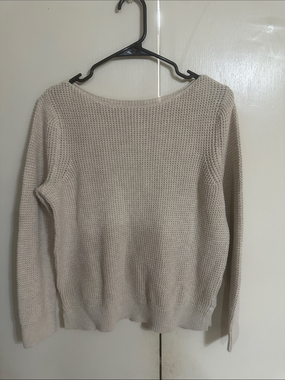 Women's Cream Knit Sweater - Soft Crewneck